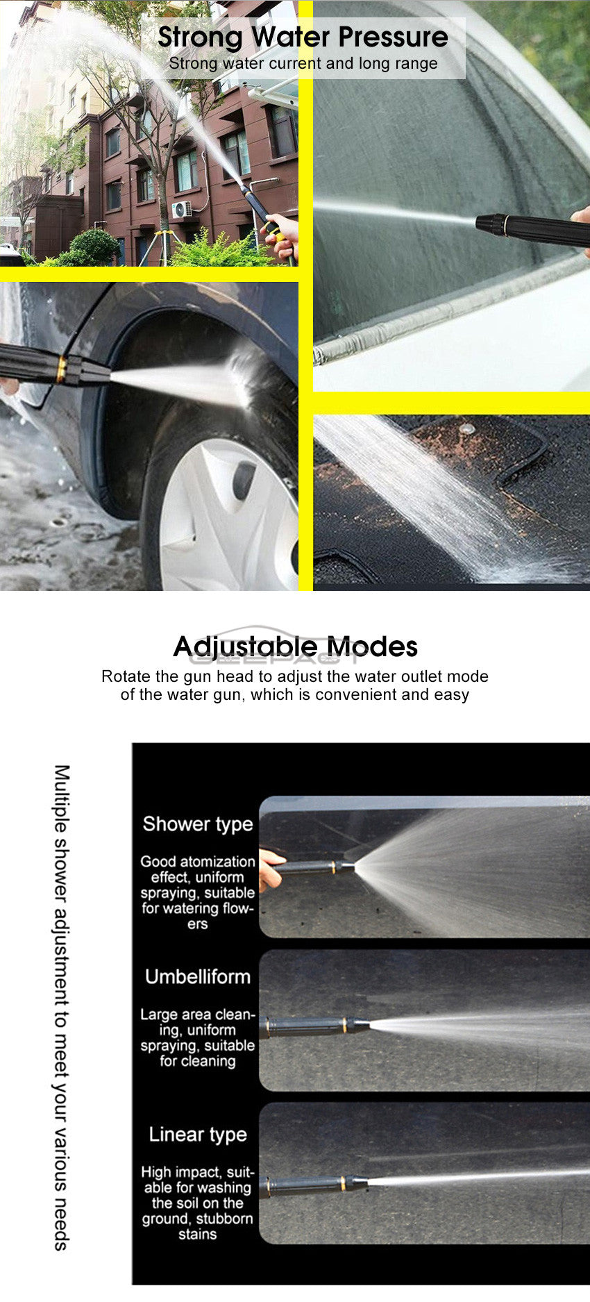 فوهة خرطوم المياه المحمولة 