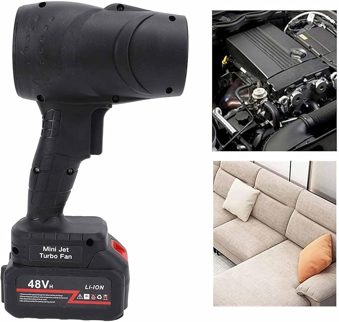 BIXMK Turbo Jet Blower, Cordless Turbo Super Power Air Duster, Stepless Speed Regulation Jet Dry