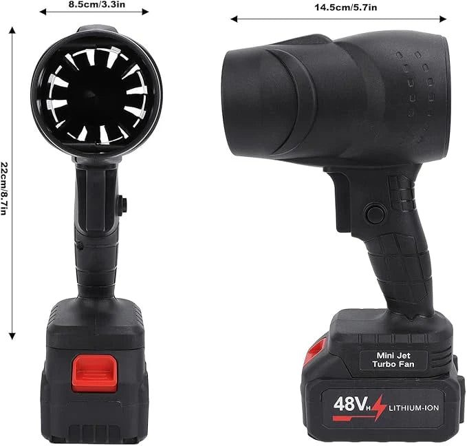 BIXMK Turbo Jet Blower, Cordless Turbo Super Power Air Duster, Stepless Speed Regulation Jet Dry