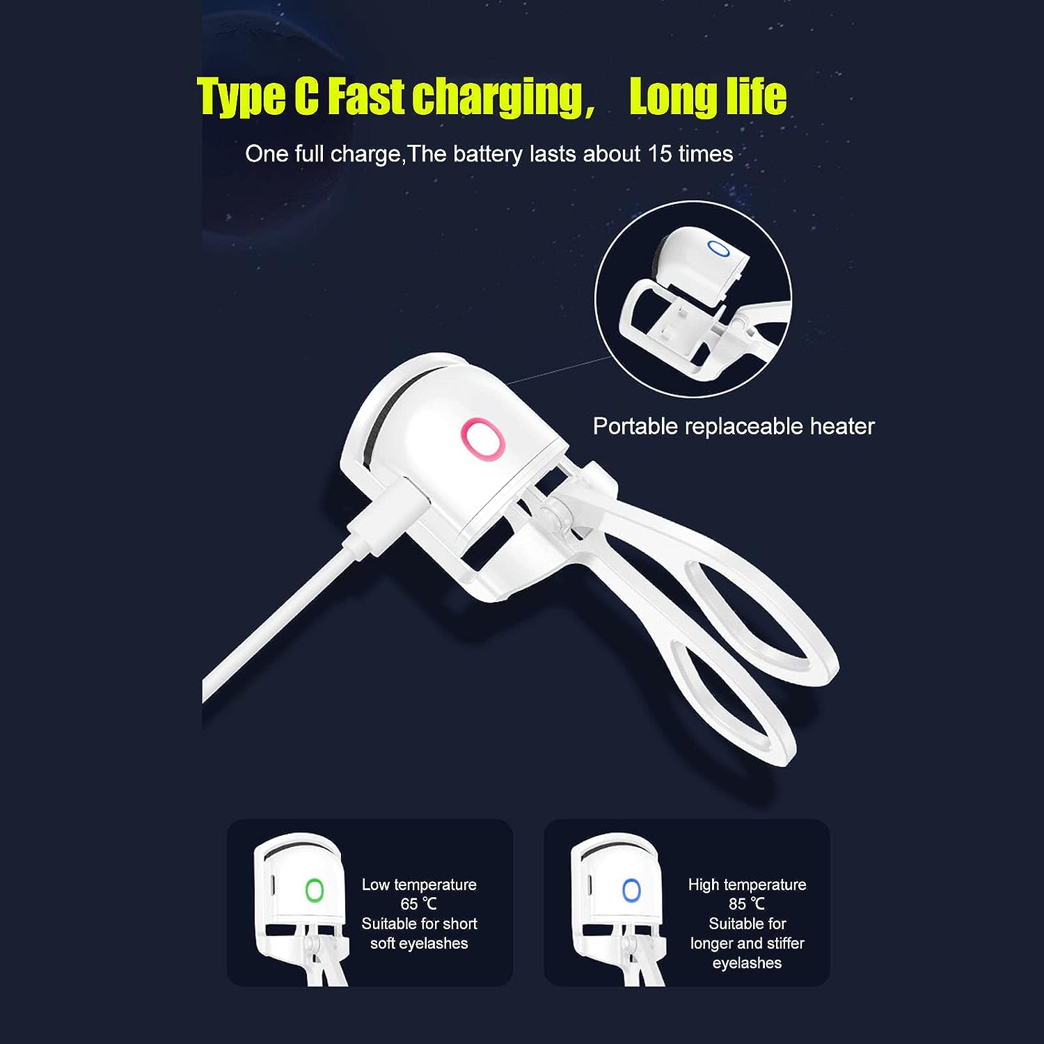 مكبس الرموش الكهربائي المسخن