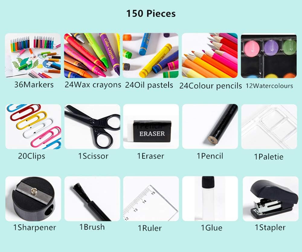 Kids Art Drawing Crayon 150 Color Set