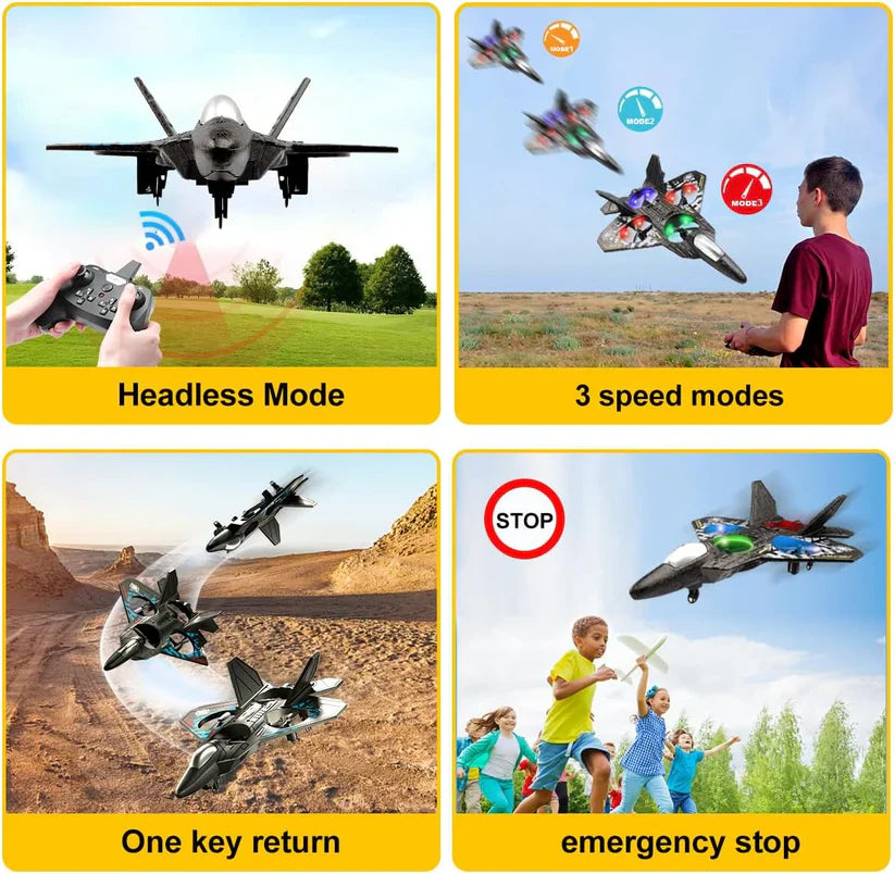 طائرة تحكم عن بُعد: طائرة شراعية مزودة بإضاءة! ✈️ ٥.٠ (٦)