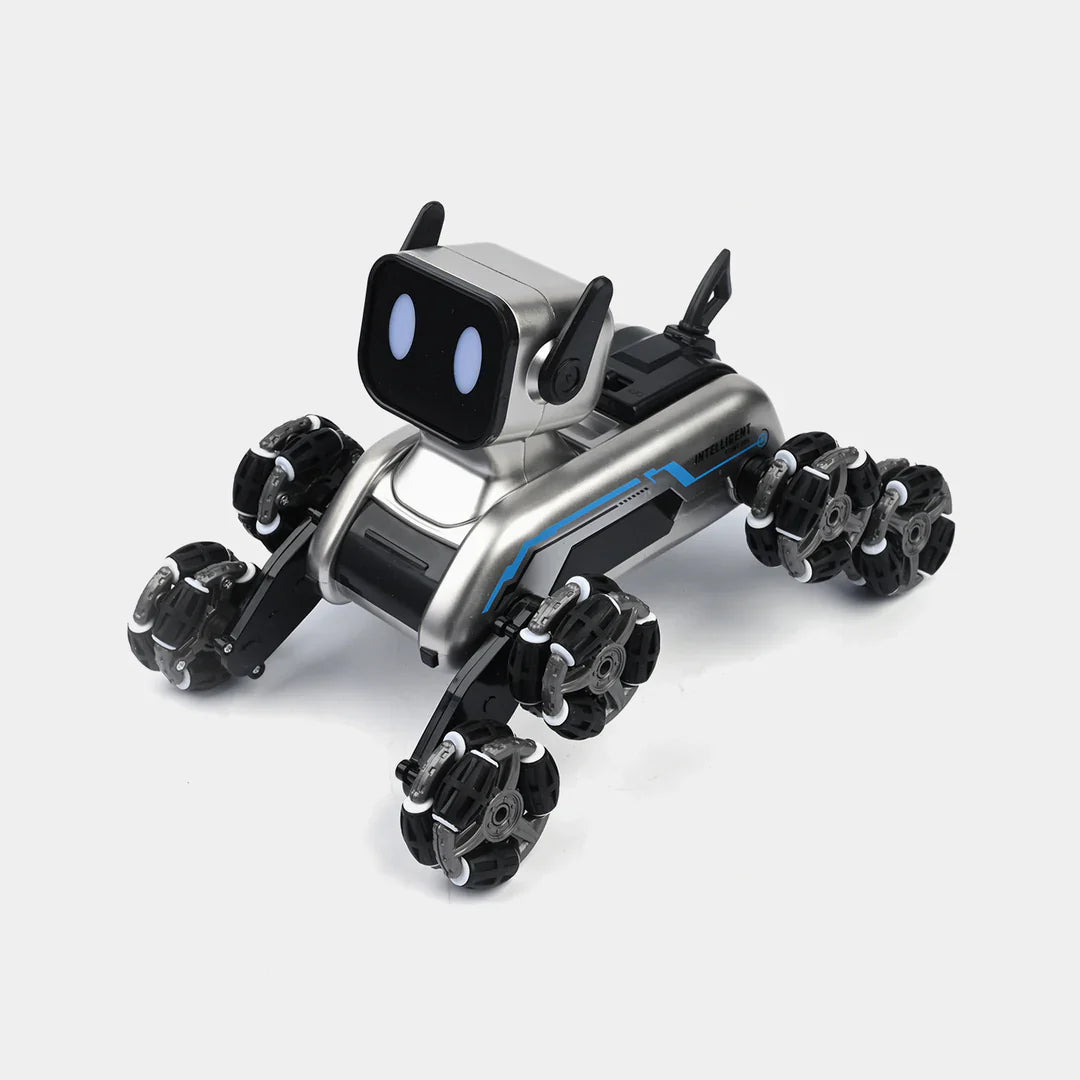 Remote Control Robot, 2.4Ghz Robot Dog, Eight-wheel Drive Stunt Robot, With Music & Light