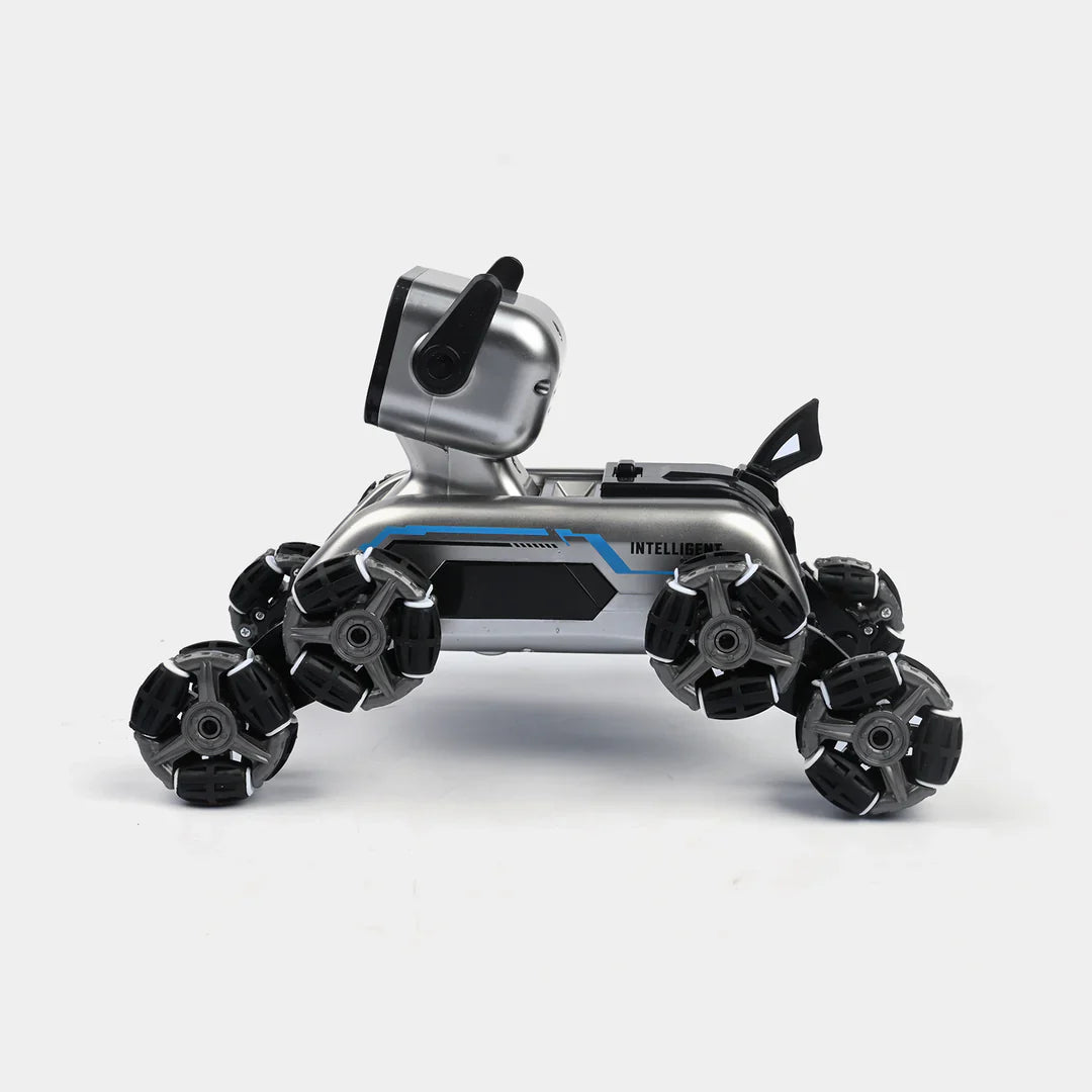 Remote Control Robot, 2.4Ghz Robot Dog, Eight-wheel Drive Stunt Robot, With Music & Light