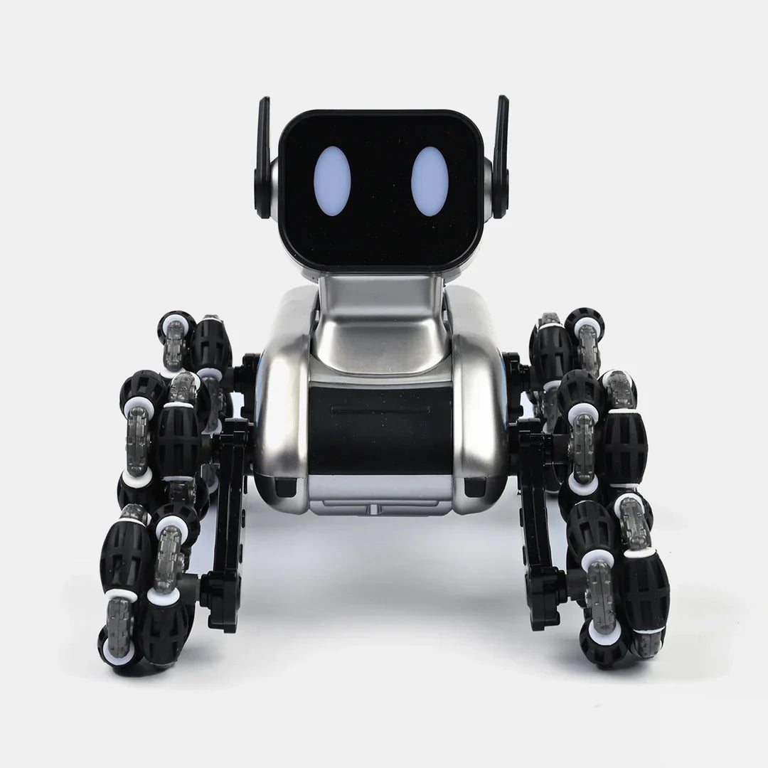 Remote Control Robot, 2.4Ghz Robot Dog, Eight-wheel Drive Stunt Robot, With Music & Light