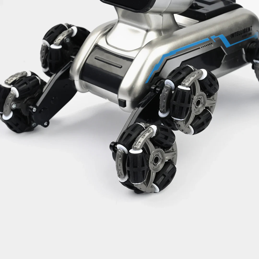 Remote Control Robot, 2.4Ghz Robot Dog, Eight-wheel Drive Stunt Robot, With Music & Light