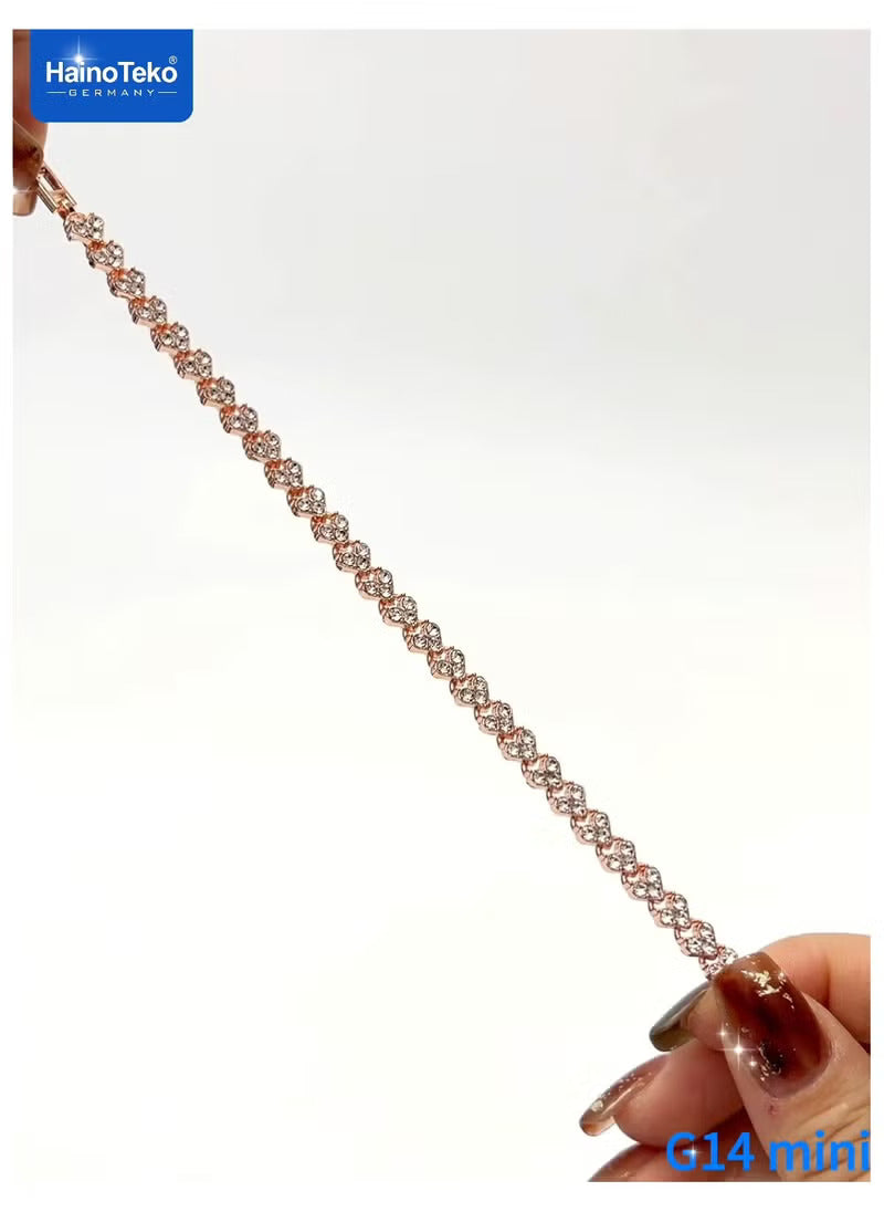 Mini Smart Watch With Stylish Analog Watch Beautifully Designed Bracelet and 3 Pair Straps Designed For Women Gold