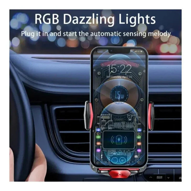 شاحن سيارة كريستالي وحامل هاتف